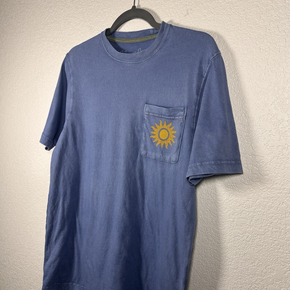 Howler Bros Brother Sun Drinker Cotton T-Shirt Blue Resin Garment Wash Small - Picture 2 of 6